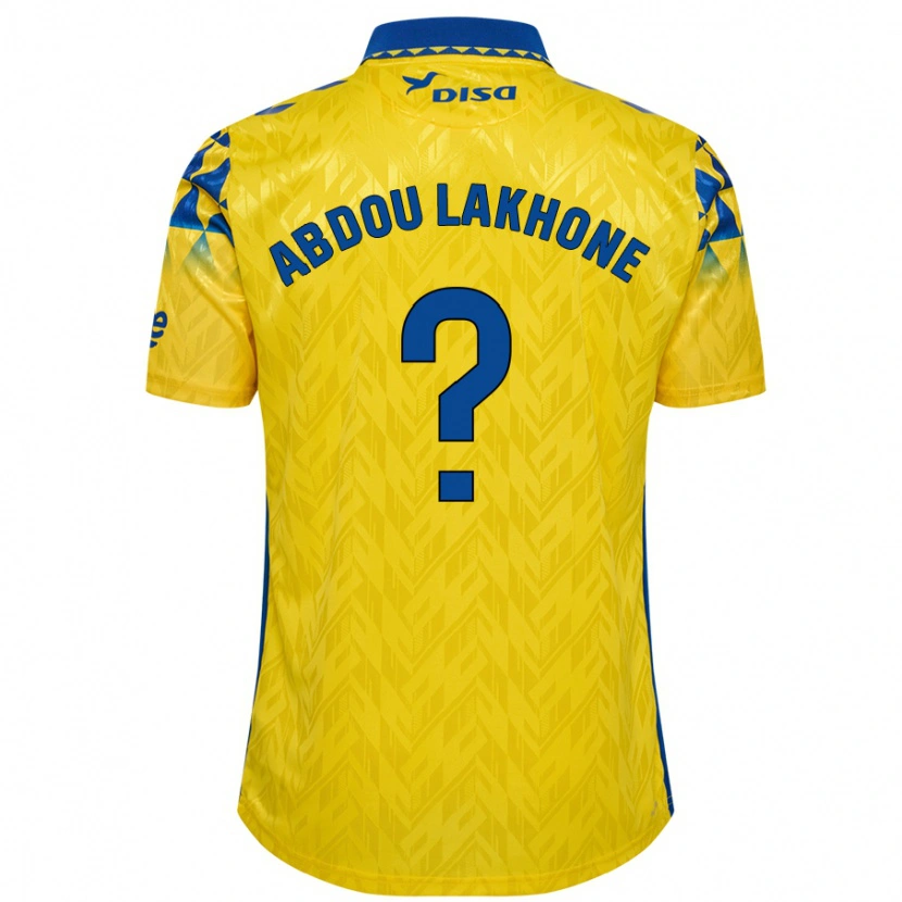 Danxen Barn Pape Abdou Lakhone #0 Gul Blå Hemmatröja Matchtröjor 2024/25 Tröjor T-Tröja