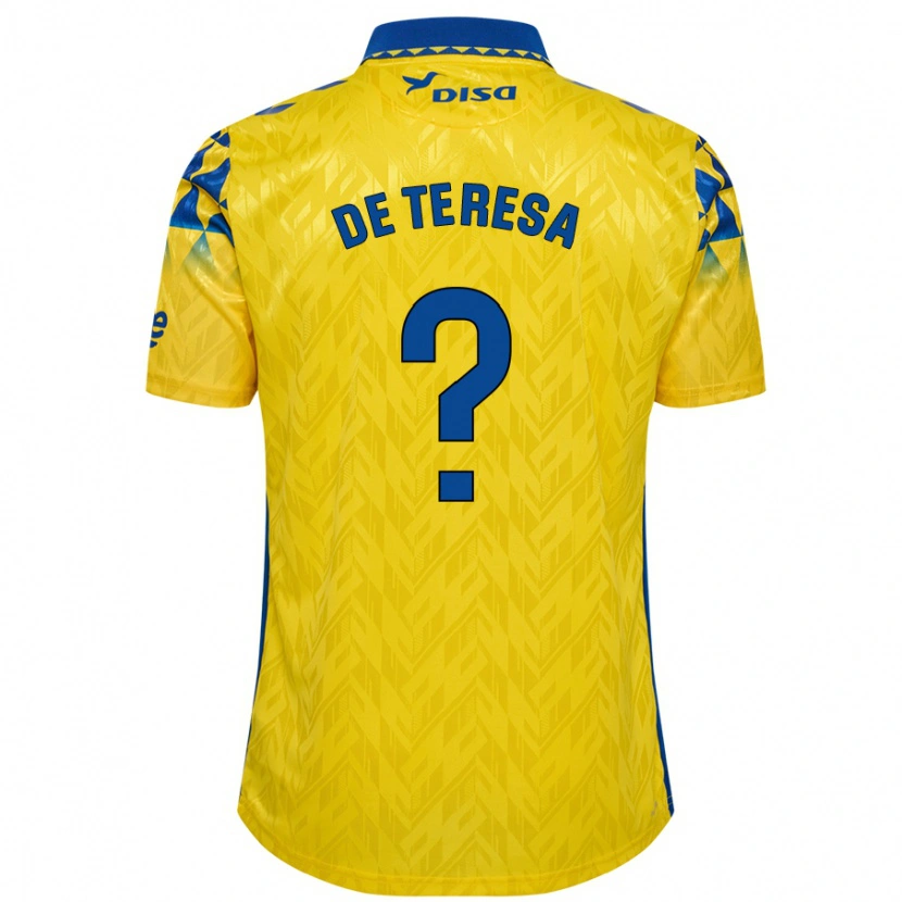 Danxen Barn Emilio De Teresa #0 Gul Blå Hemmatröja Matchtröjor 2024/25 Tröjor T-Tröja
