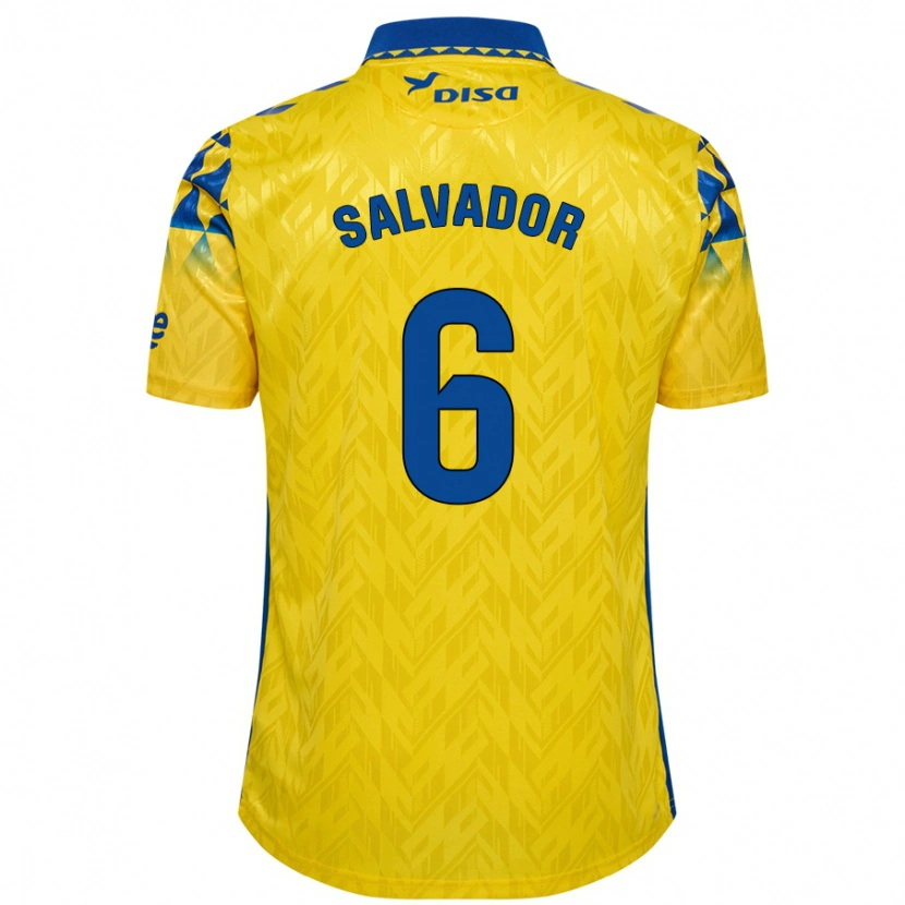 Danxen Barn Pol Salvador #6 Gul Blå Hemmatröja Matchtröjor 2024/25 Tröjor T-Tröja