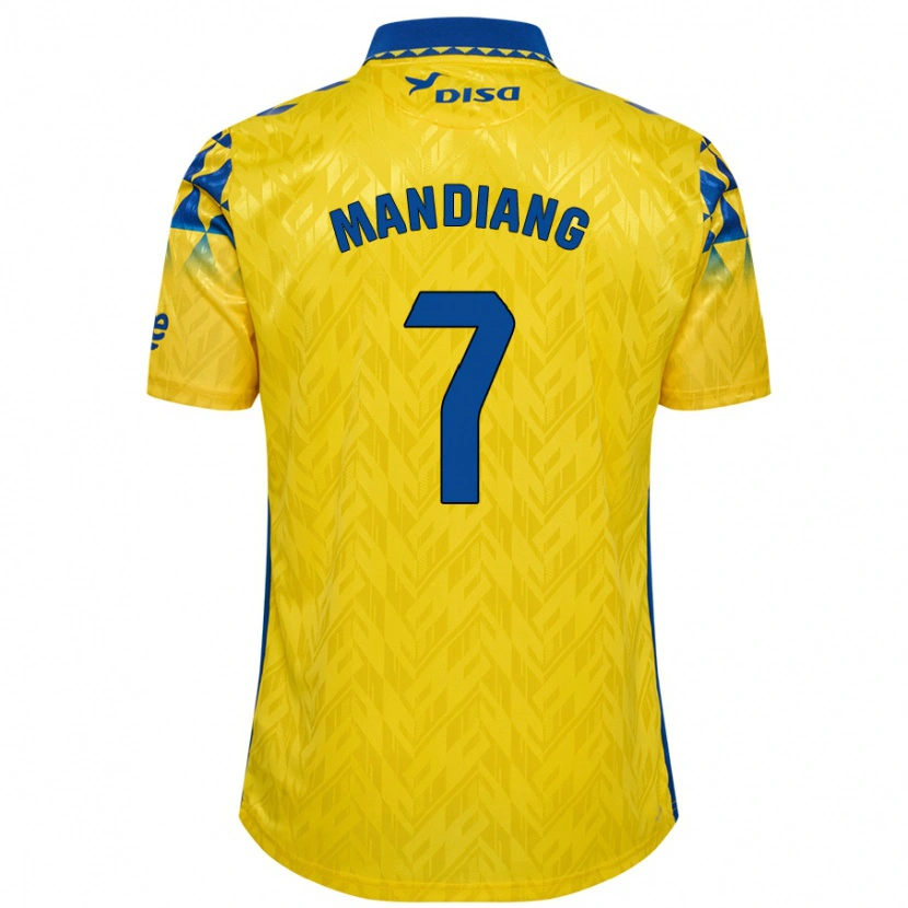 Danxen Barn Saliou Mandiang #7 Gul Blå Hemmatröja Matchtröjor 2024/25 Tröjor T-Tröja
