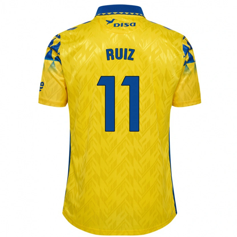 Danxen Barn Sergio Ruiz #11 Gul Blå Hemmatröja Matchtröjor 2024/25 Tröjor T-Tröja