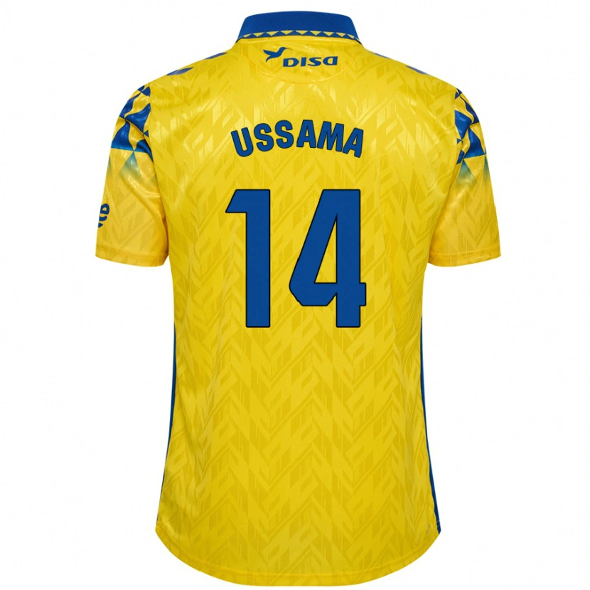 Danxen Barn Ussama #14 Gul Blå Hemmatröja Matchtröjor 2024/25 Tröjor T-Tröja