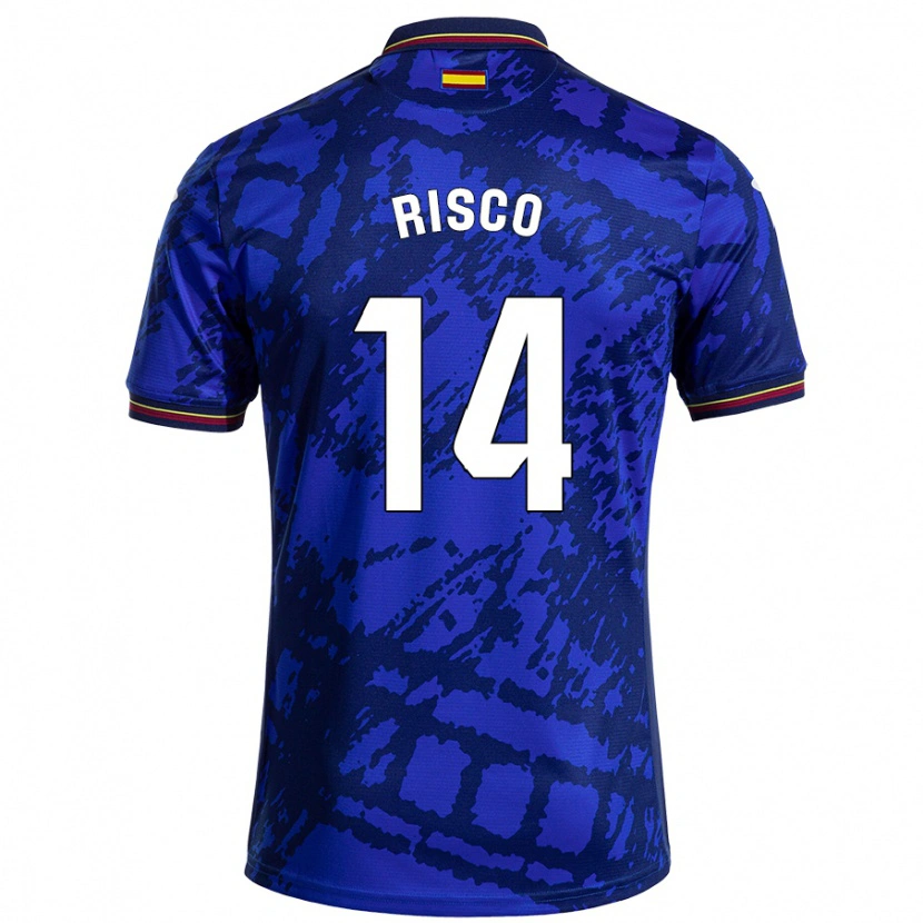 Danxen Barn Alberto Risco #14 Mörkare Blå Hemmatröja Matchtröjor 2024/25 Tröjor T-Tröja