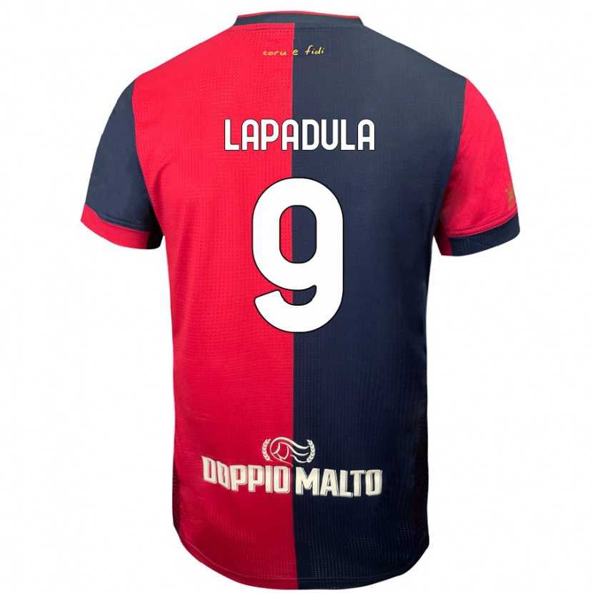 Danxen Barn Gianluca Lapadula #9 Röd Mörkare Blå Hemmatröja Matchtröjor 2024/25 Tröjor T-Tröja