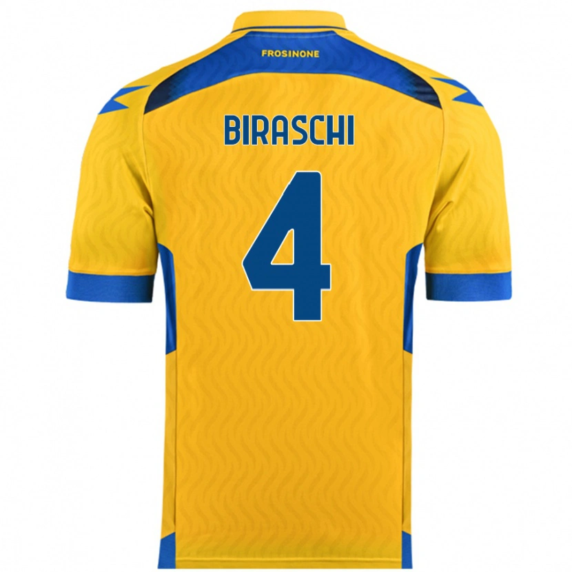 Danxen Barn Davide Biraschi #4 Gul Hemmatröja Matchtröjor 2024/25 Tröjor T-Tröja