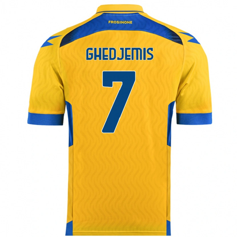 Danxen Barn Farès Ghedjemis #7 Gul Hemmatröja Matchtröjor 2024/25 Tröjor T-Tröja