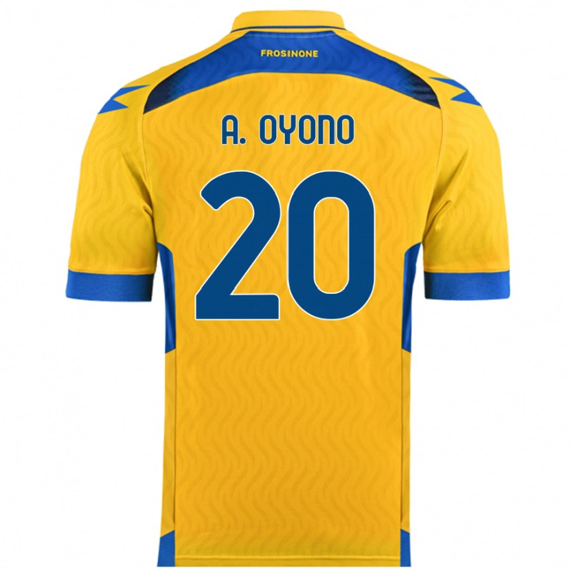 Danxen Barn Anthony Oyono #20 Gul Hemmatröja Matchtröjor 2024/25 Tröjor T-Tröja