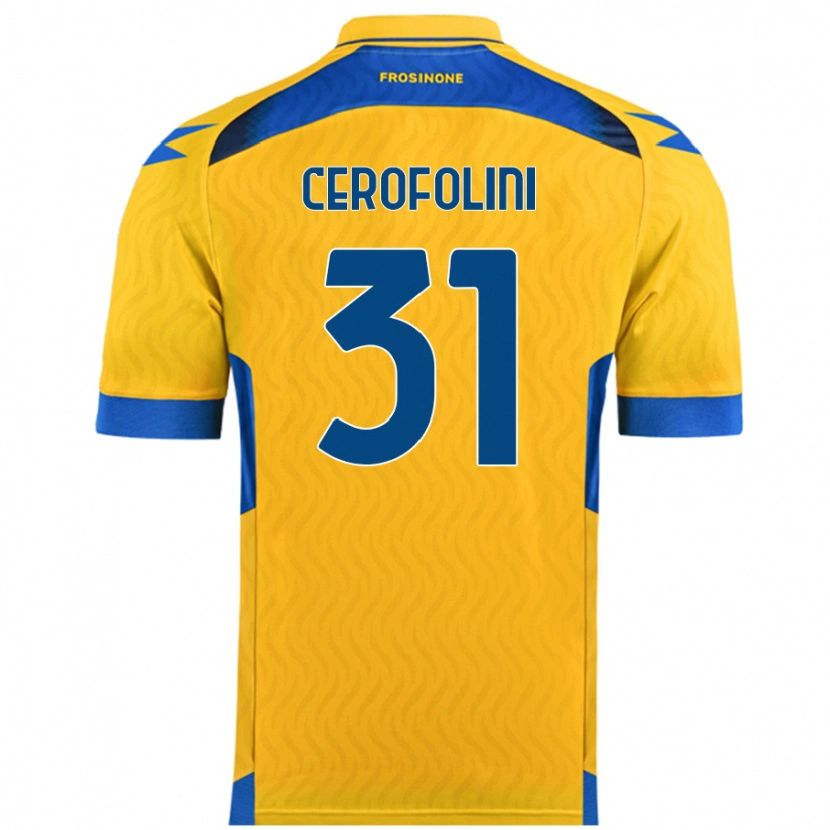 Danxen Barn Michele Cerofolini #31 Gul Hemmatröja Matchtröjor 2024/25 Tröjor T-Tröja