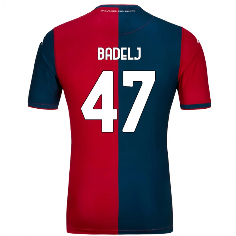Danxen Barn Milan Badelj #47 Röd Mörkblå Hemmatröja Matchtröjor 2024/25 Tröjor T-Tröja