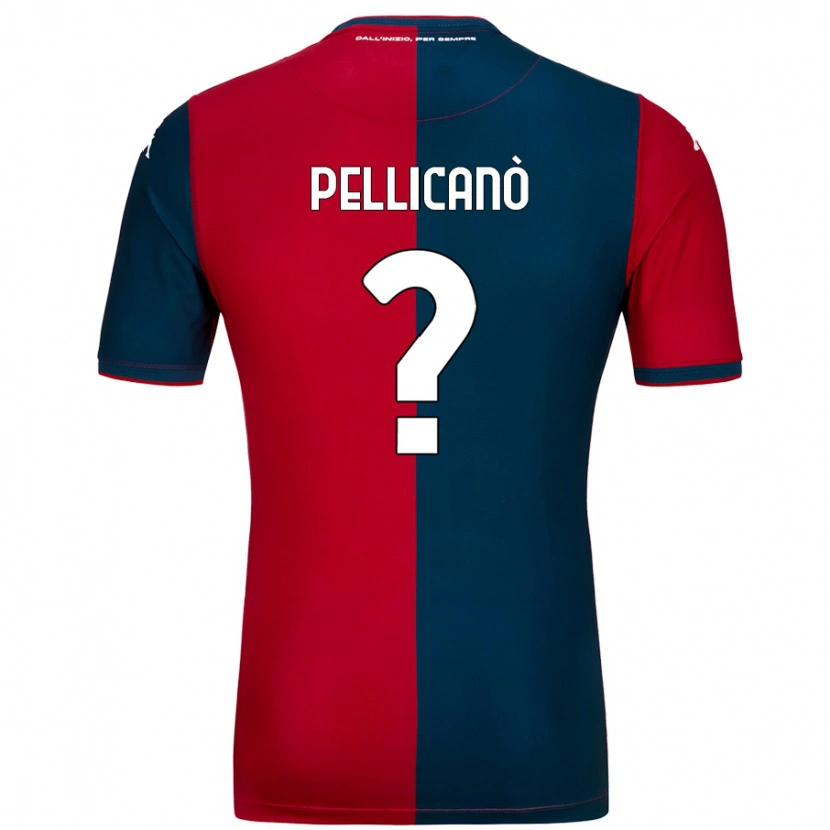 Danxen Barn Antonino Pellicanò #0 Röd Mörkblå Hemmatröja Matchtröjor 2024/25 Tröjor T-Tröja