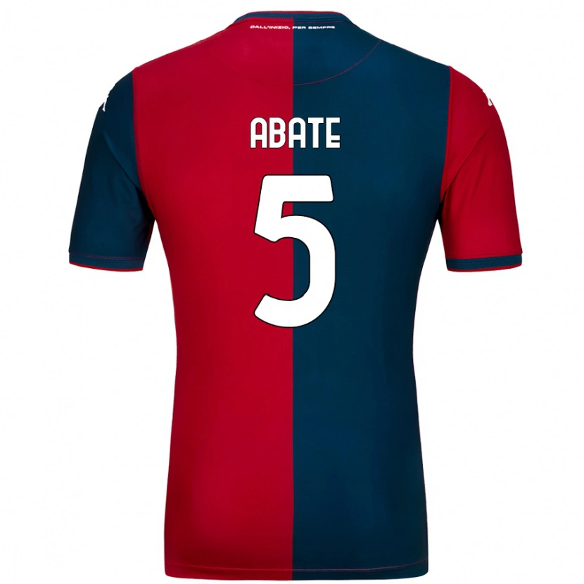 Danxen Barn Giada Abate #5 Röd Mörkblå Hemmatröja Matchtröjor 2024/25 Tröjor T-Tröja