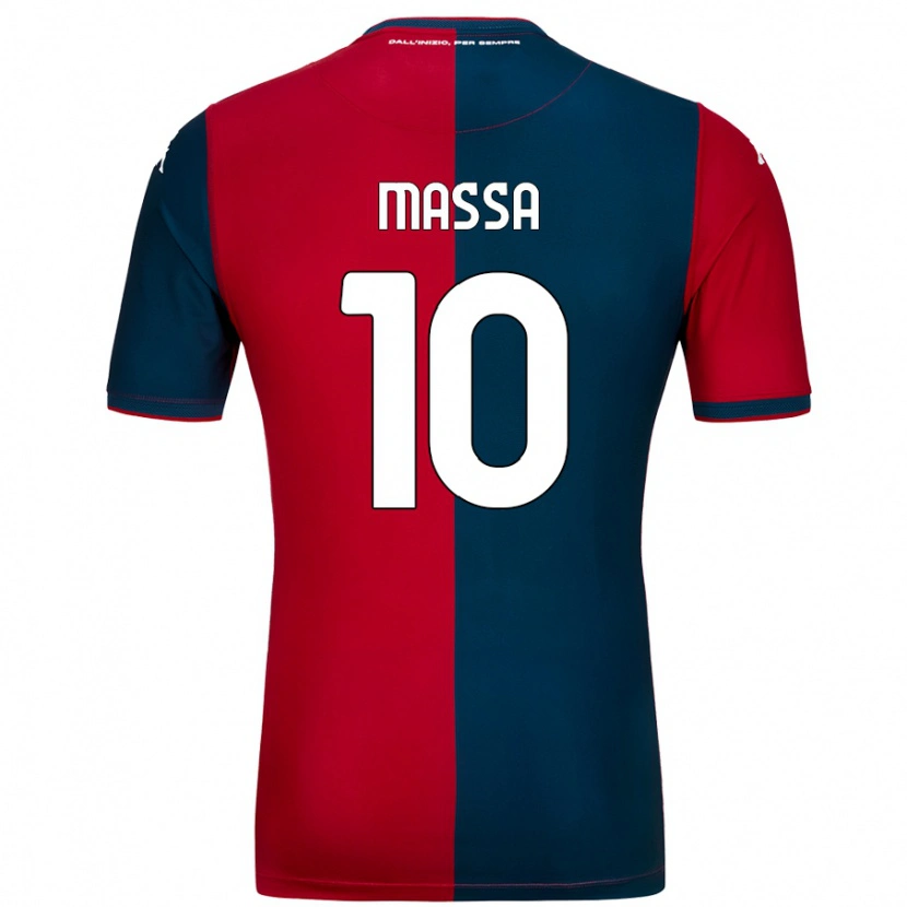 Danxen Barn Alessandra Massa #10 Röd Mörkblå Hemmatröja Matchtröjor 2024/25 Tröjor T-Tröja