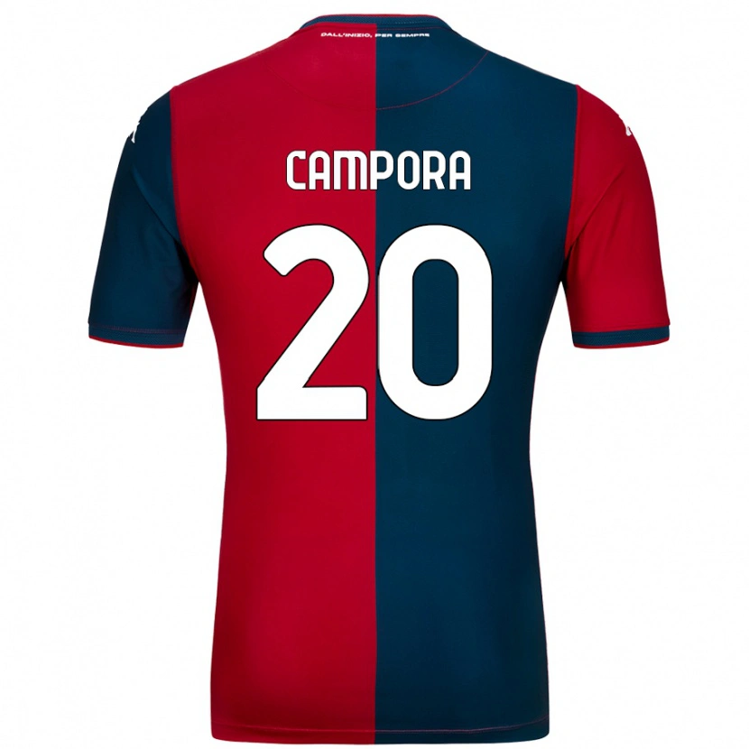 Danxen Barn Alice Campora #20 Röd Mörkblå Hemmatröja Matchtröjor 2024/25 Tröjor T-Tröja