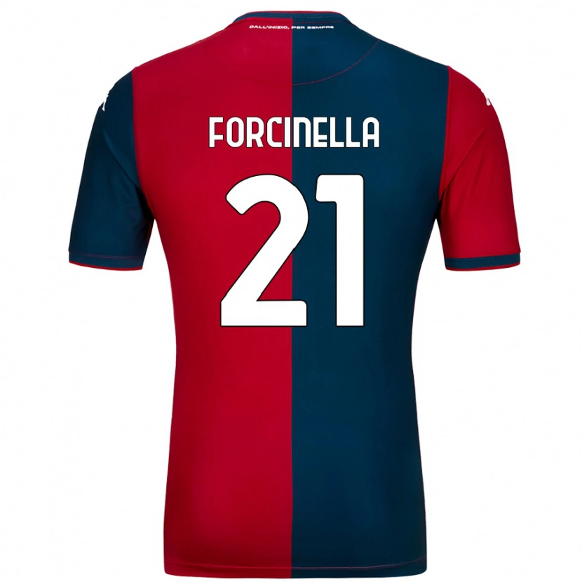 Danxen Barn Camilla Forcinella #21 Röd Mörkblå Hemmatröja Matchtröjor 2024/25 Tröjor T-Tröja