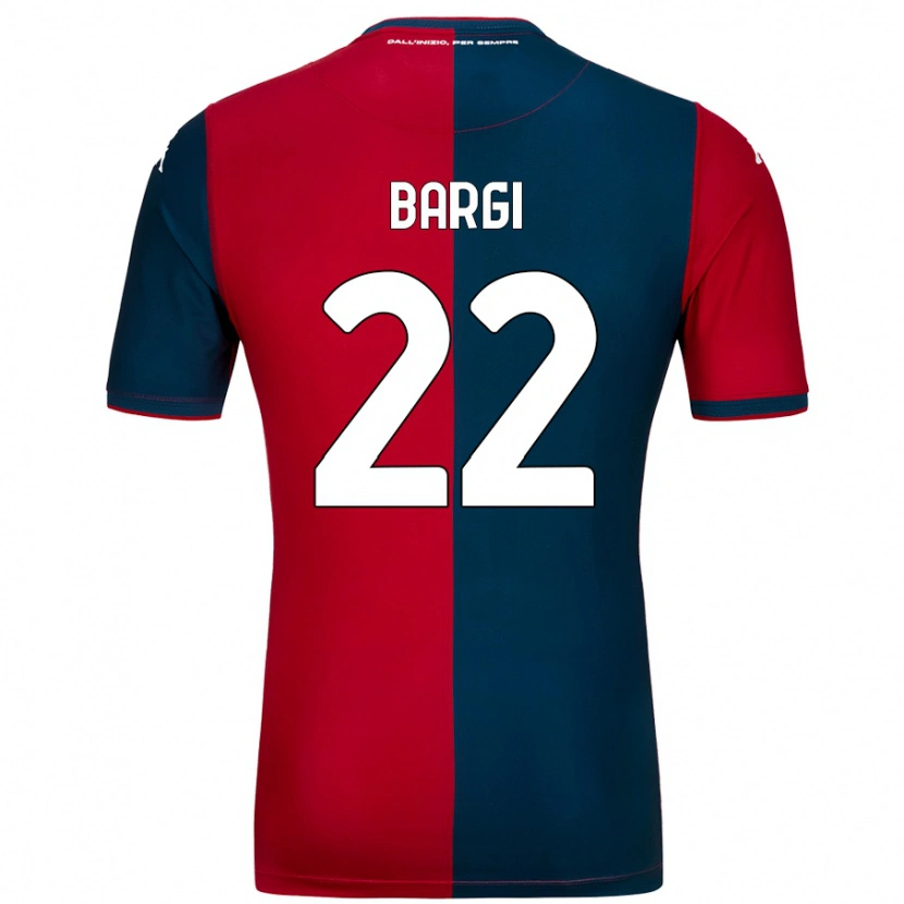 Danxen Barn Caterina Bargi #22 Röd Mörkblå Hemmatröja Matchtröjor 2024/25 Tröjor T-Tröja