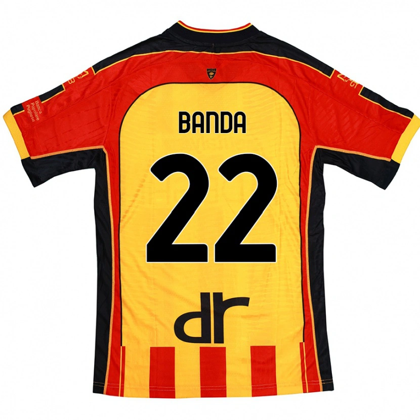 Danxen Barn Lameck Banda #22 Gul Röd Hemmatröja Matchtröjor 2024/25 Tröjor T-Tröja