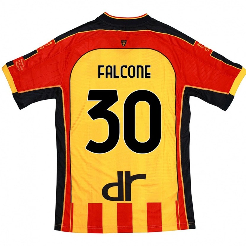 Danxen Barn Wladimiro Falcone #30 Gul Röd Hemmatröja Matchtröjor 2024/25 Tröjor T-Tröja