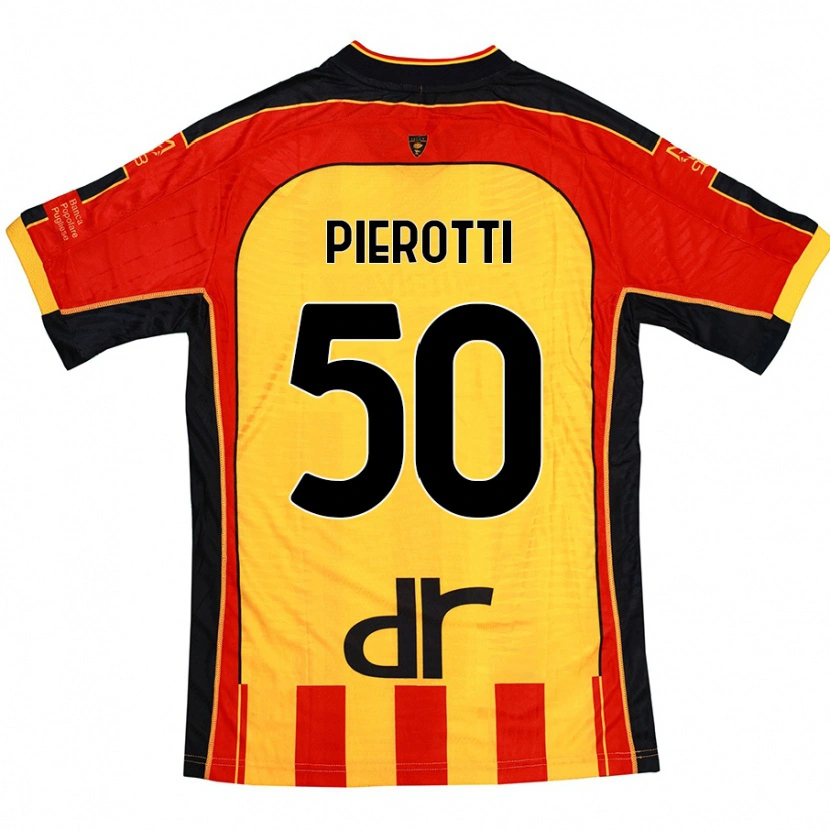 Danxen Barn Santiago Pierotti #50 Gul Röd Hemmatröja Matchtröjor 2024/25 Tröjor T-Tröja