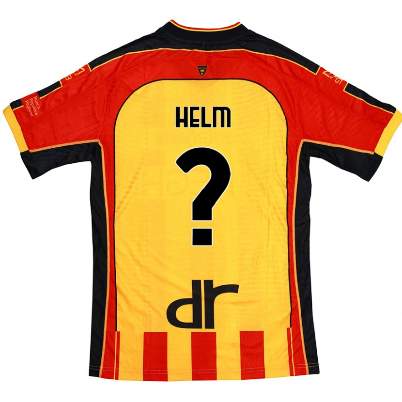 Danxen Barn Adrian Helm #0 Gul Röd Hemmatröja Matchtröjor 2024/25 Tröjor T-Tröja