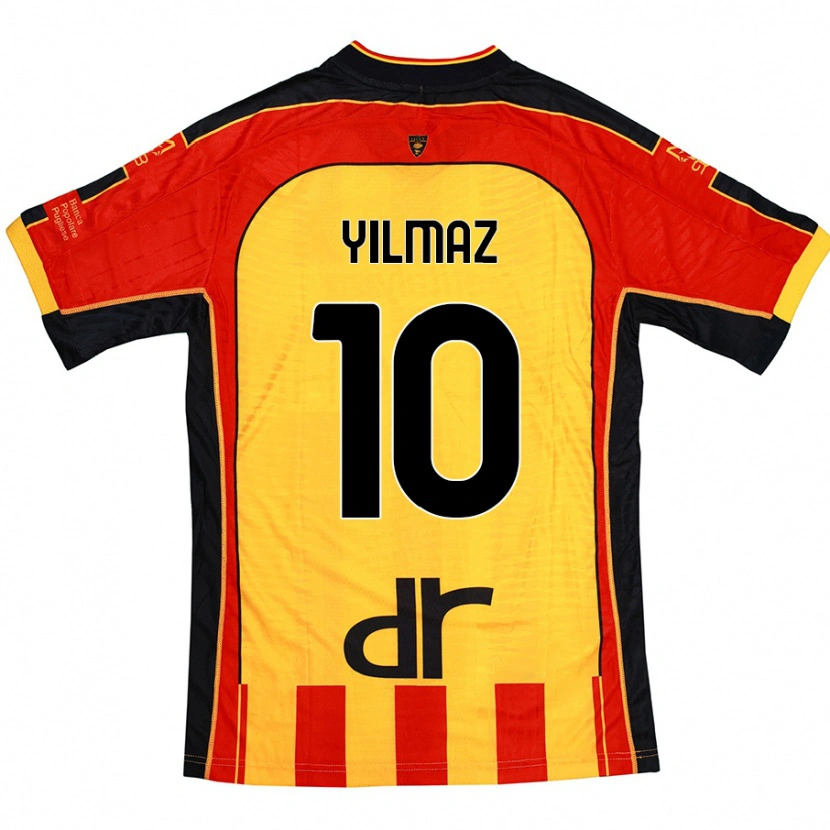 Danxen Barn Enes Yilmaz #10 Gul Röd Hemmatröja Matchtröjor 2024/25 Tröjor T-Tröja