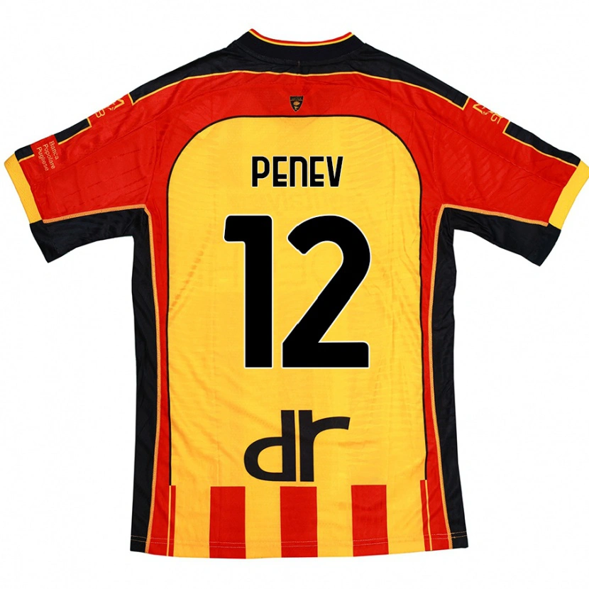 Danxen Barn Plamen Penev #12 Gul Röd Hemmatröja Matchtröjor 2024/25 Tröjor T-Tröja