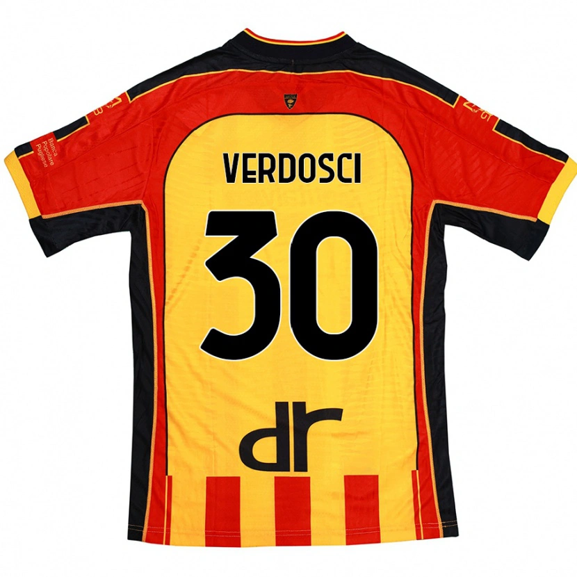 Danxen Barn Simone Verdosci #30 Gul Röd Hemmatröja Matchtröjor 2024/25 Tröjor T-Tröja