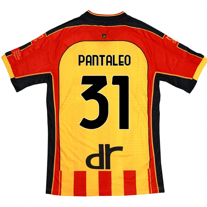 Danxen Barn Dario Pantaleo #31 Gul Röd Hemmatröja Matchtröjor 2024/25 Tröjor T-Tröja