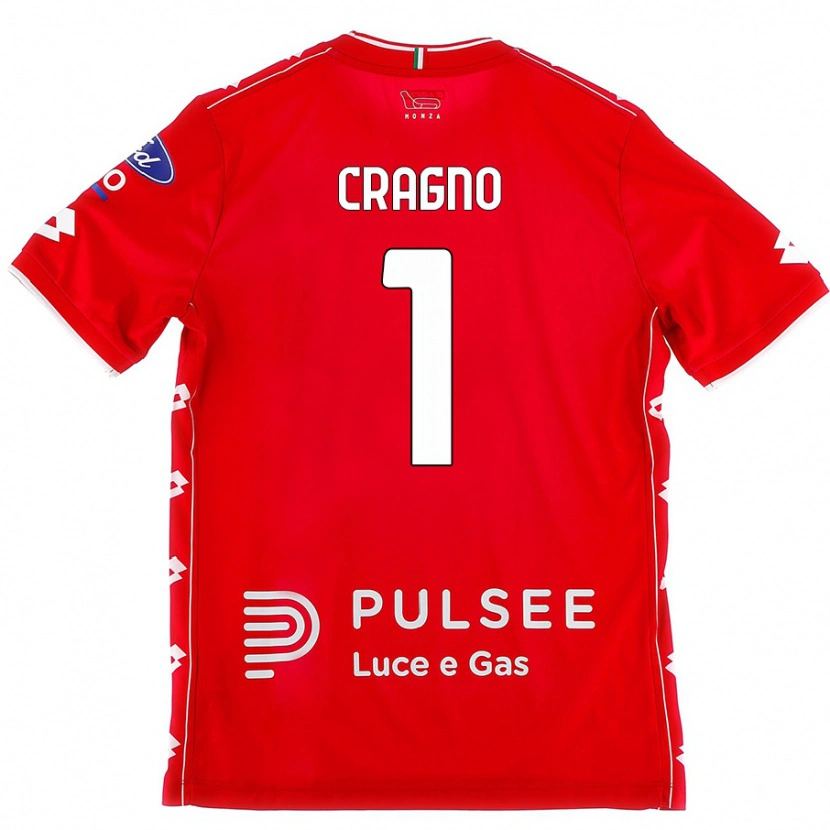 Danxen Barn Alessio Cragno #1 Röd Vit Hemmatröja Matchtröjor 2024/25 Tröjor T-Tröja