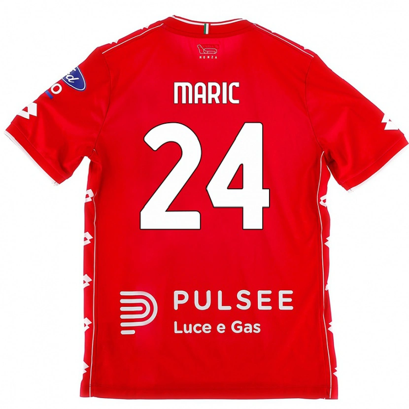 Danxen Barn Mirko Maric #24 Röd Vit Hemmatröja Matchtröjor 2024/25 Tröjor T-Tröja