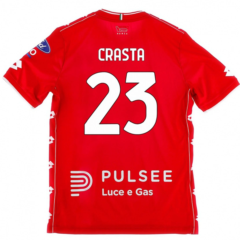 Danxen Barn Mario Crasta #23 Röd Vit Hemmatröja Matchtröjor 2024/25 Tröjor T-Tröja