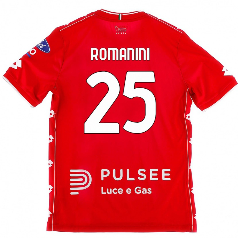 Danxen Barn Andrea Romanini #25 Röd Vit Hemmatröja Matchtröjor 2024/25 Tröjor T-Tröja
