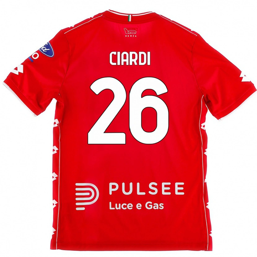 Danxen Barn Tommaso Ciardi #26 Röd Vit Hemmatröja Matchtröjor 2024/25 Tröjor T-Tröja