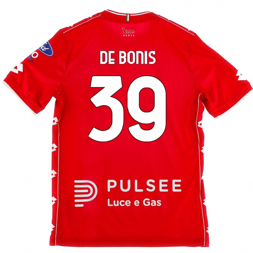 Danxen Barn Andrea De Bonis #39 Röd Vit Hemmatröja Matchtröjor 2024/25 Tröjor T-Tröja