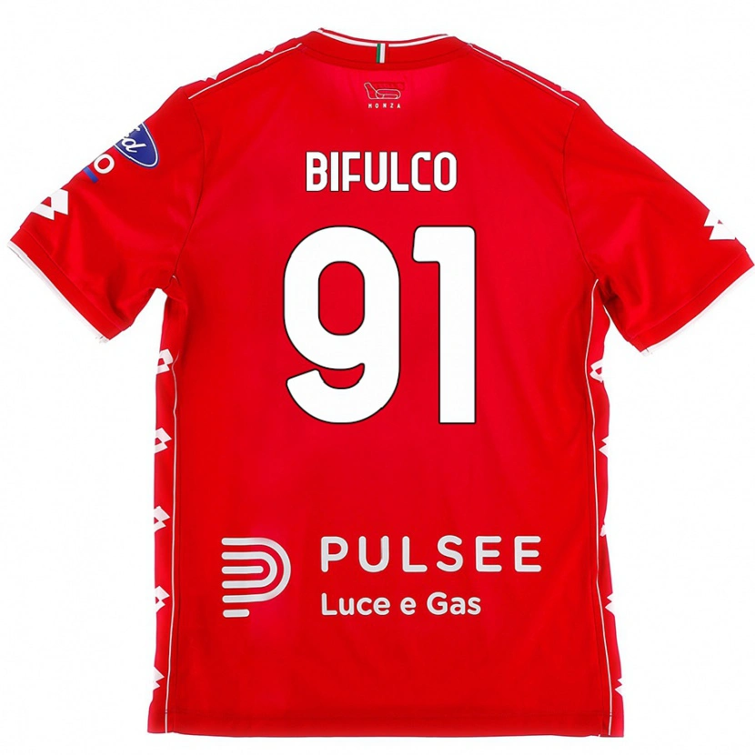 Danxen Barn Davide Bifulco #91 Röd Vit Hemmatröja Matchtröjor 2024/25 Tröjor T-Tröja