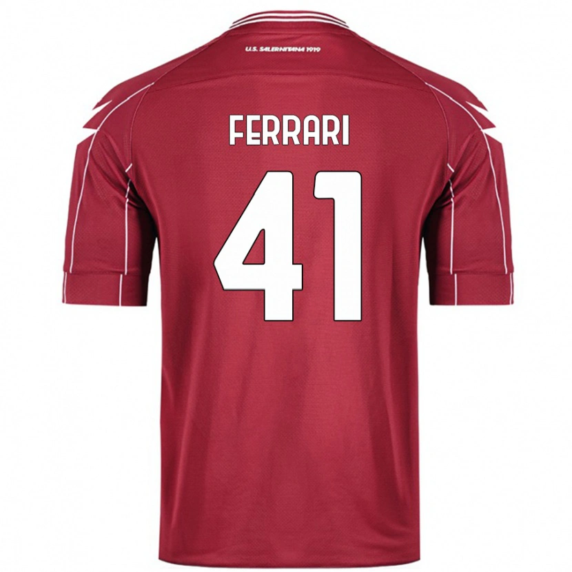 Danxen Barn Tommaso Ferrari #41 Bourgogne Hemmatröja Matchtröjor 2024/25 Tröjor T-Tröja