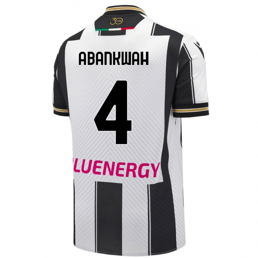Danxen Barn James Abankwah #4 Vit Svart Hemmatröja Matchtröjor 2024/25 Tröjor T-Tröja