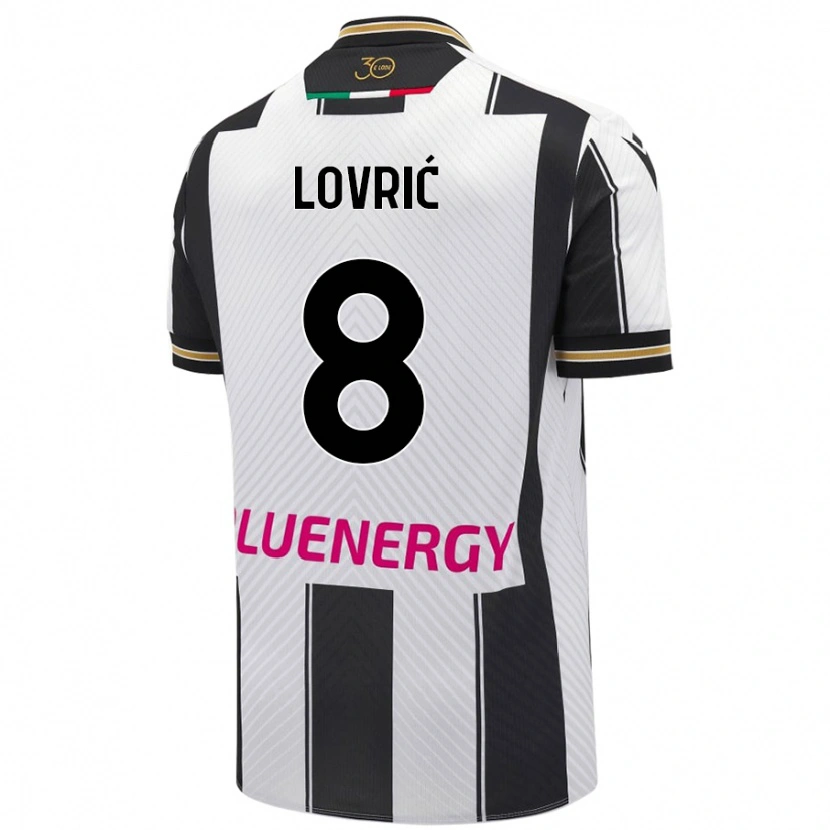 Danxen Barn Sandi Lovrić #8 Vit Svart Hemmatröja Matchtröjor 2024/25 Tröjor T-Tröja