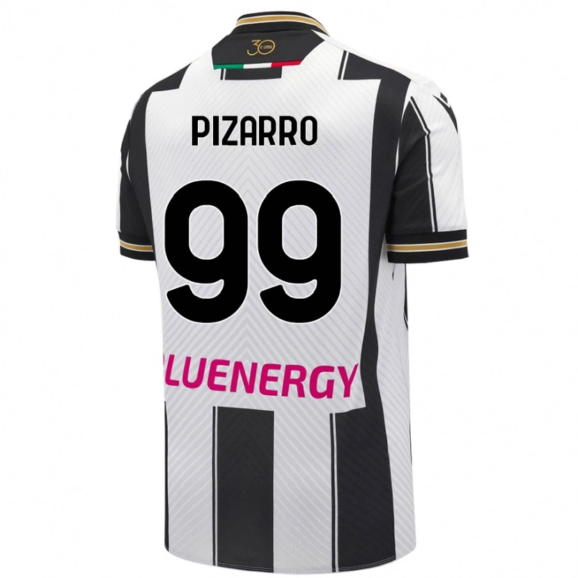 Danxen Barn Damián Pizarro #99 Vit Svart Hemmatröja Matchtröjor 2024/25 Tröjor T-Tröja