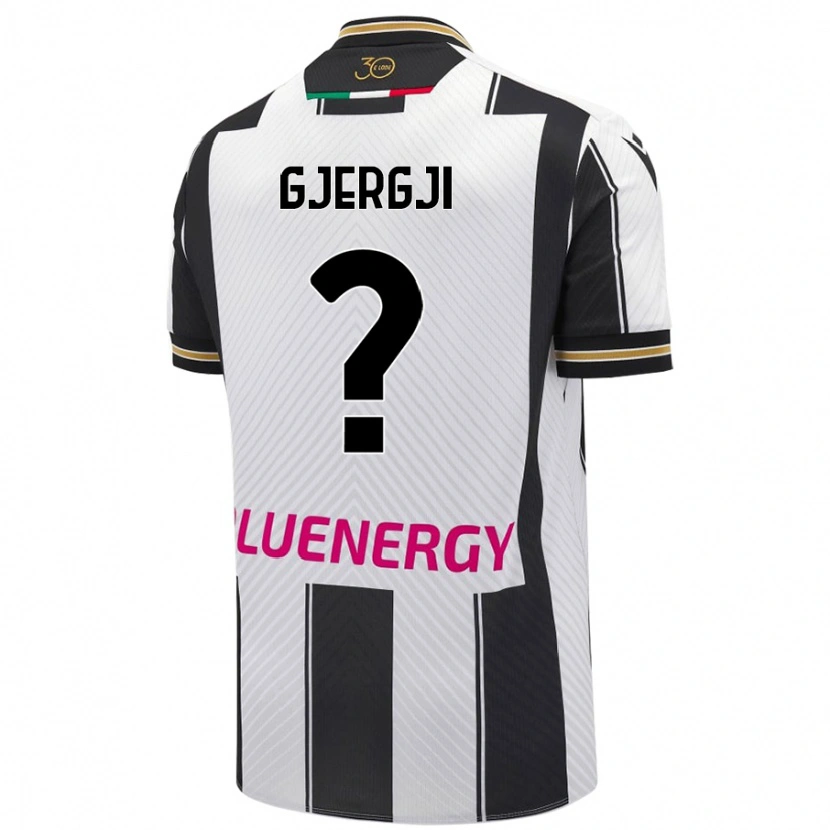 Danxen Barn Alessio Gjergji #0 Vit Svart Hemmatröja Matchtröjor 2024/25 Tröjor T-Tröja