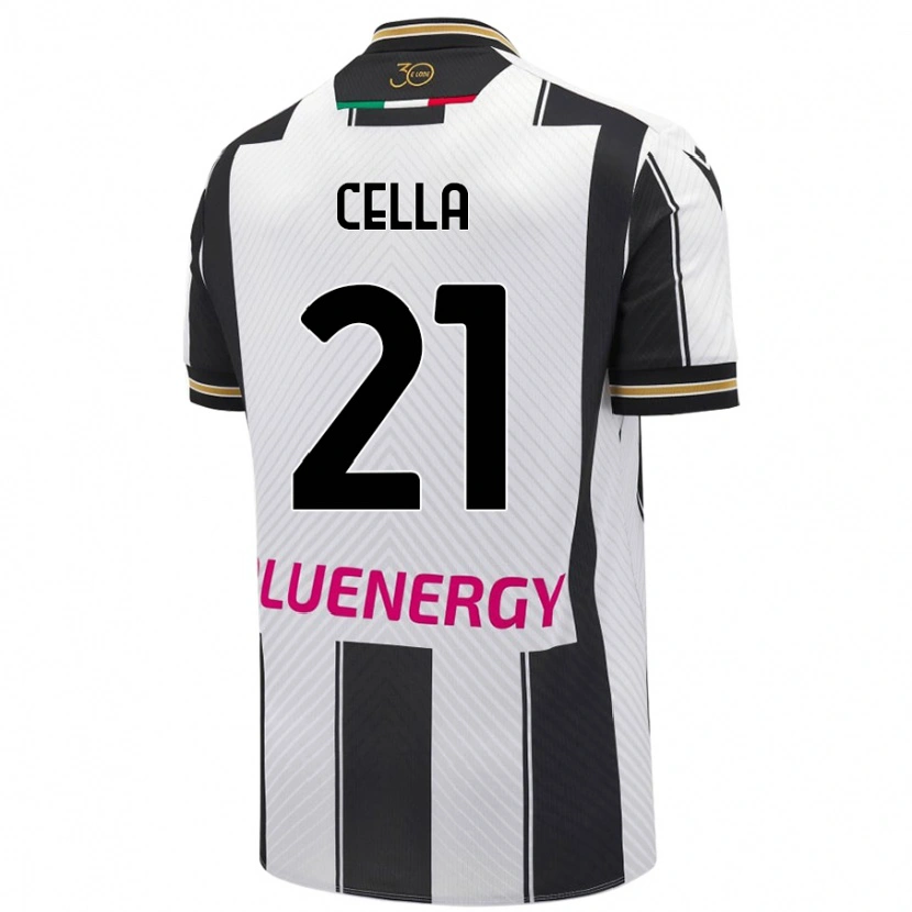Danxen Barn Leonardo Cella #21 Vit Svart Hemmatröja Matchtröjor 2024/25 Tröjor T-Tröja