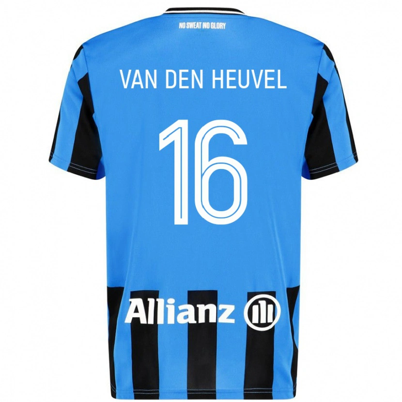 Danxen Barn Dani Van Den Heuvel #16 Himmelsblå Svart Hemmatröja Matchtröjor 2024/25 Tröjor T-Tröja