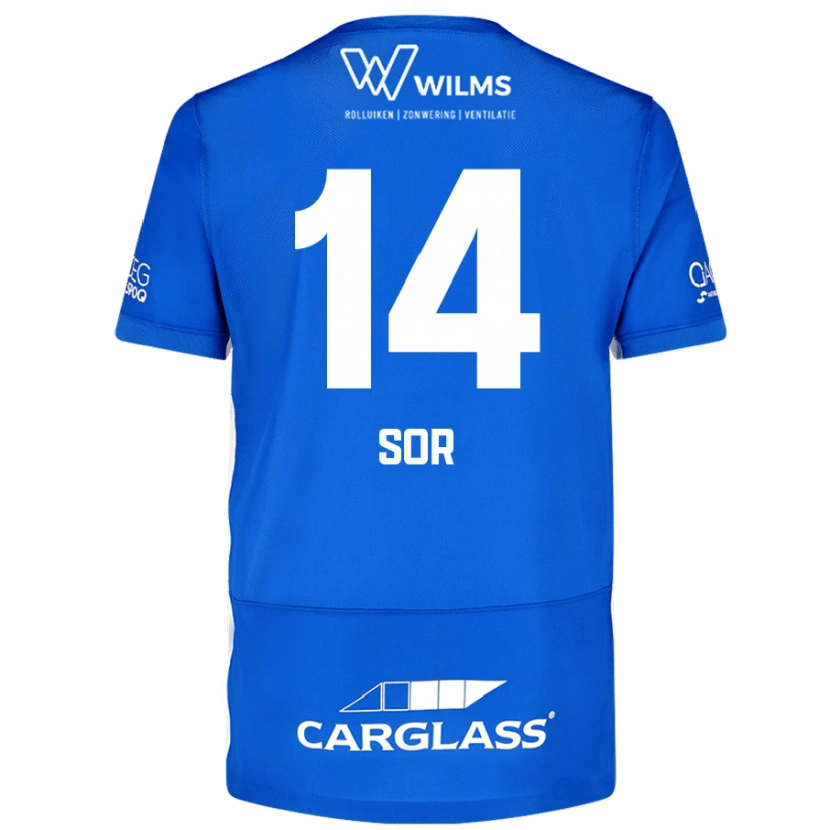 Danxen Barn Yira Sor #14 Blå Hemmatröja Matchtröjor 2024/25 Tröjor T-Tröja