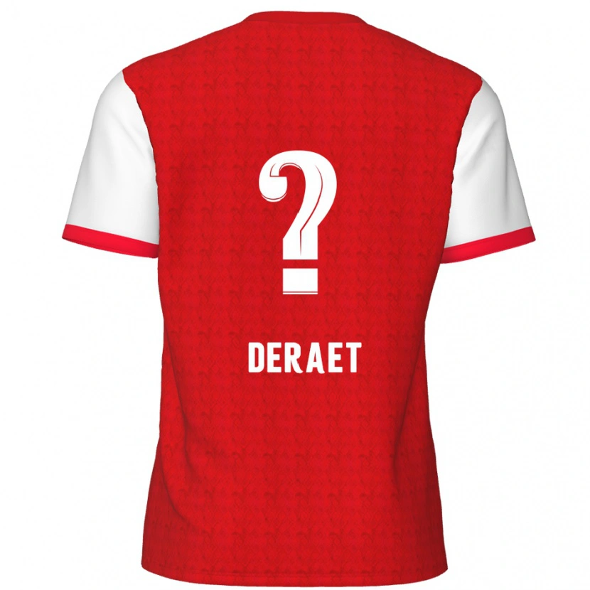 Danxen Barn Xavi Deraet #0 Röd Vit Hemmatröja Matchtröjor 2024/25 Tröjor T-Tröja