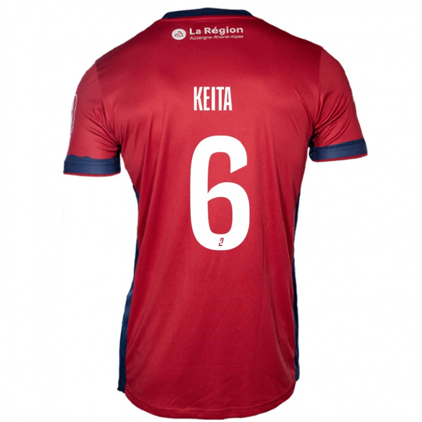 Danxen Barn Habib Keïta #6 Ljus Vinröd Hemmatröja Matchtröjor 2024/25 Tröjor T-Tröja