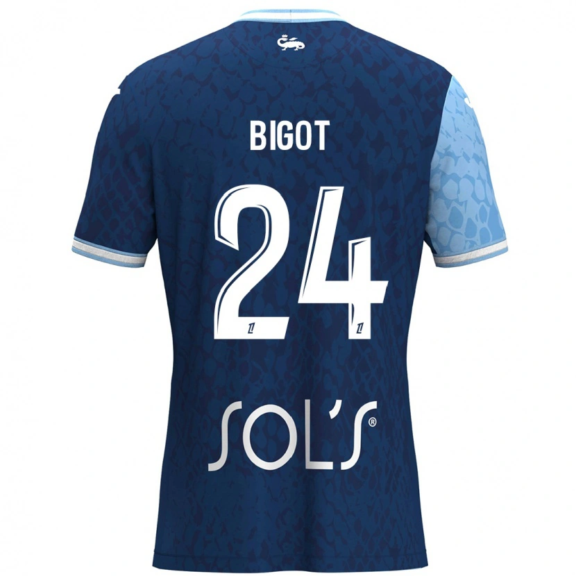 Danxen Barn Maureen Bigot #24 Himmelsblå Mörkblå Hemmatröja Matchtröjor 2024/25 Tröjor T-Tröja