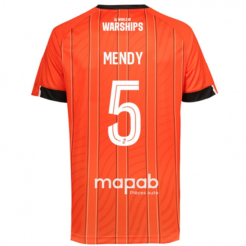 Danxen Barn Benjamin Mendy #5 Orange Hemmatröja Matchtröjor 2024/25 Tröjor T-Tröja