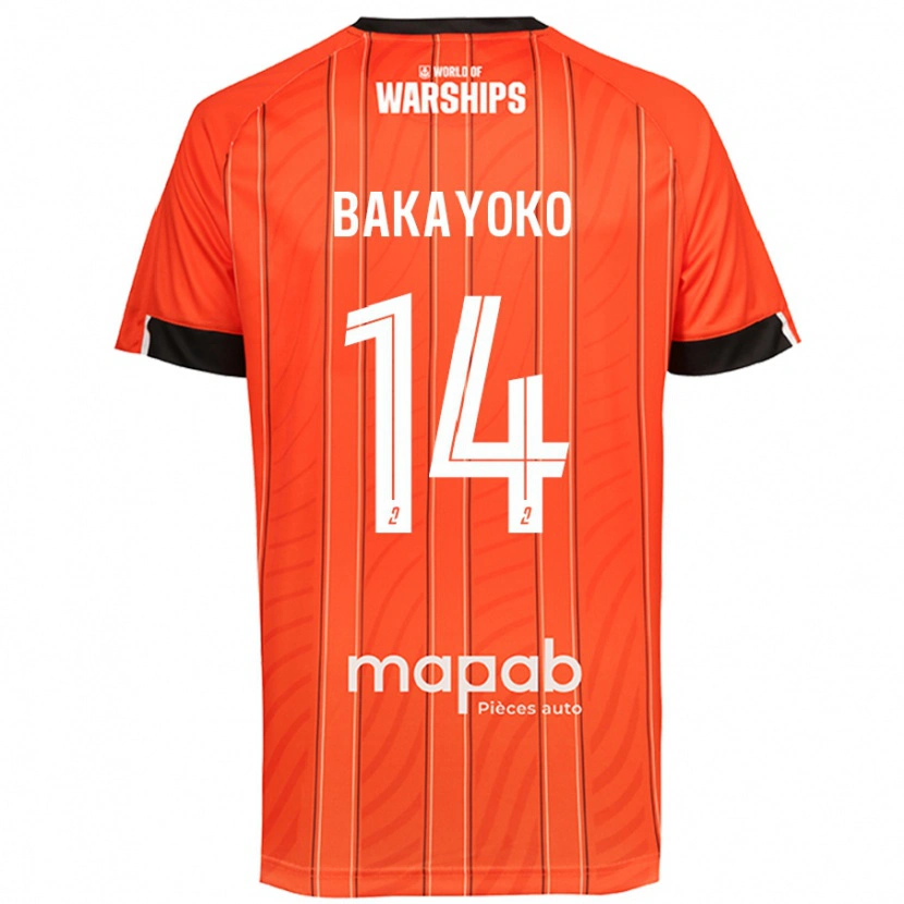 Danxen Barn Tiemoué Bakayoko #14 Orange Hemmatröja Matchtröjor 2024/25 Tröjor T-Tröja