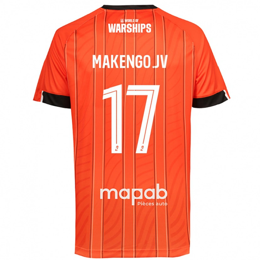 Danxen Barn Jean-Victor Makengo #17 Orange Hemmatröja Matchtröjor 2024/25 Tröjor T-Tröja