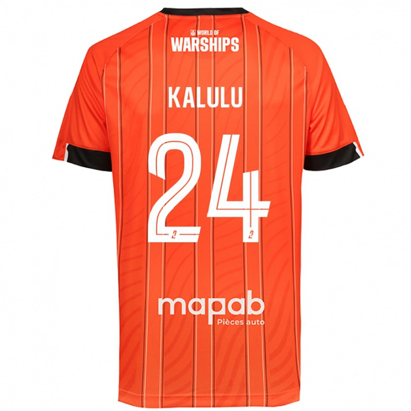 Danxen Barn Gédéon Kalulu #24 Orange Hemmatröja Matchtröjor 2024/25 Tröjor T-Tröja