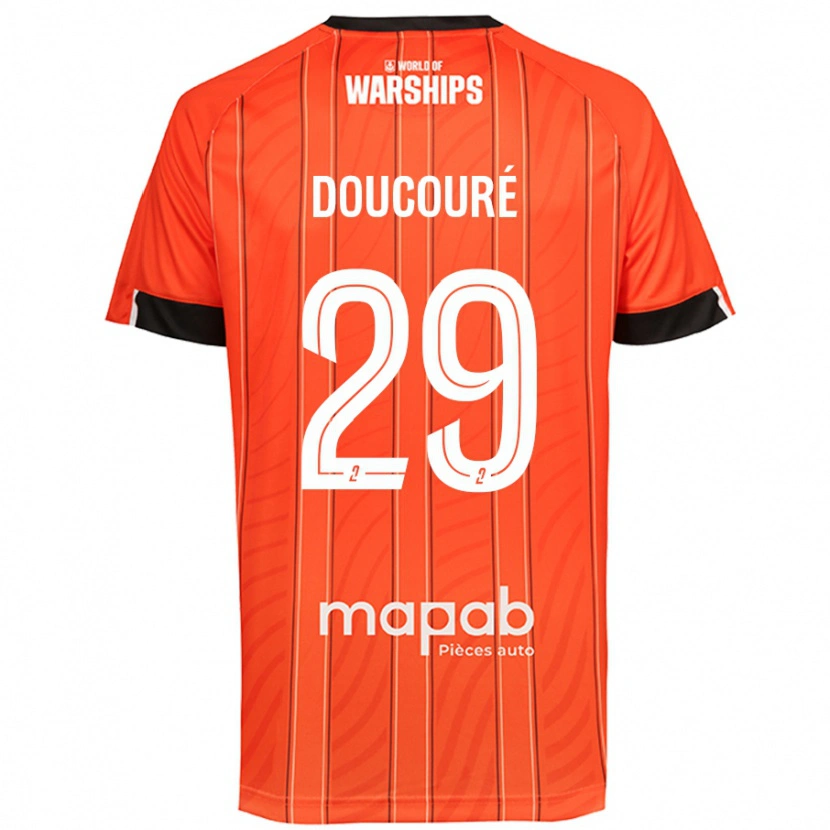 Danxen Barn Siriné Doucouré #29 Orange Hemmatröja Matchtröjor 2024/25 Tröjor T-Tröja